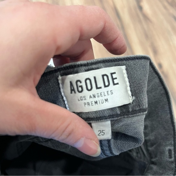 AGOLDE Sophie High Rise Crop Black Jean - Picture 7 of 10
